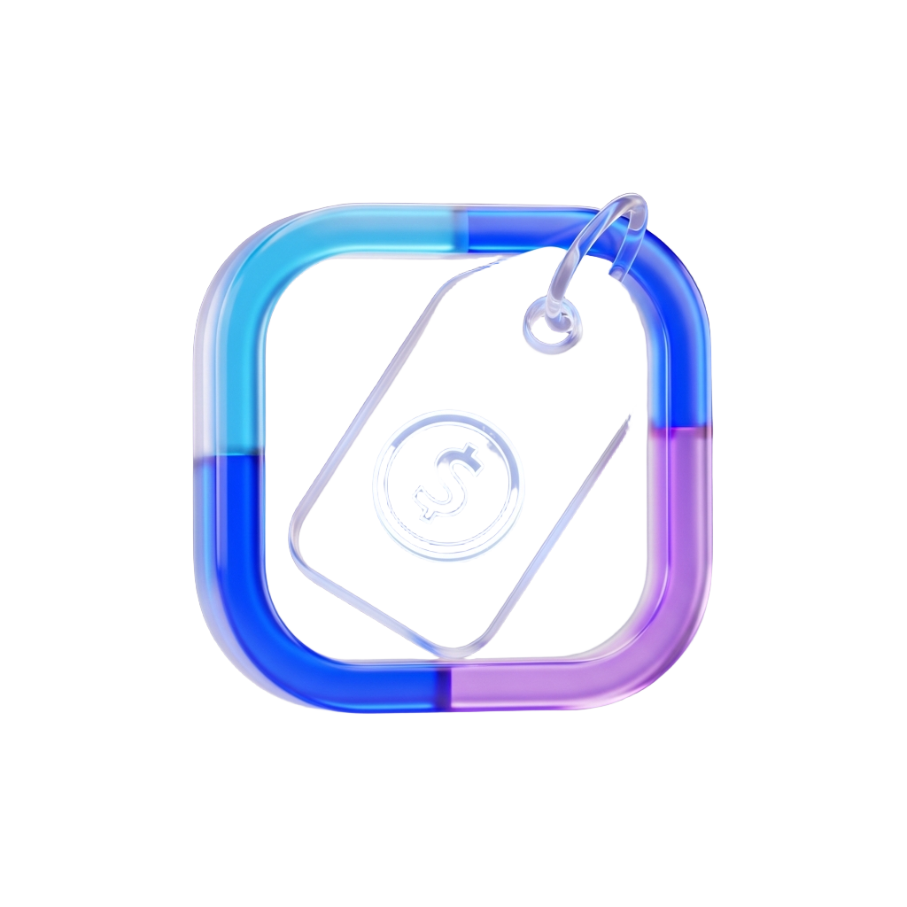 Transparent pricing icon